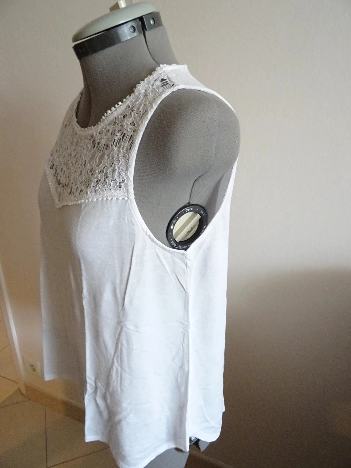 White H&M lace top size M – photo 4